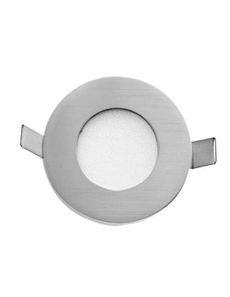 Stow Round Down/Wall Light 3 watt 240v Diameter 90mm Cut-out 70mm - Nickel
