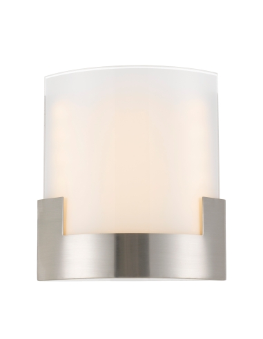 Solita Wall Lamp 12 watt LED Dimmable Colour Change Diameter 200mm Height 200mm Projection 75mm - Nickel/Frost
