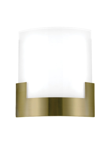 Solita Wall Lamp 12 watt LED Dimmable Colour Change Diameter 200mm Height 200mm Projection 75mm - Antique Brass/Frost