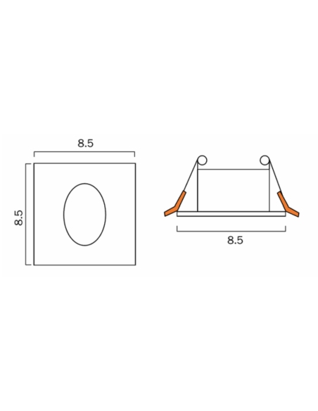 SNAP SQ-BK - SNAP SQUARE STAIR LIGHT - BLACKSNAP SQ-BK