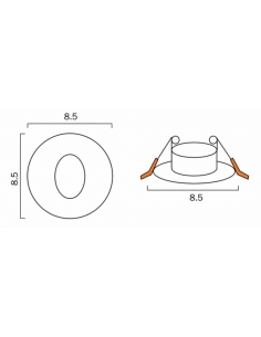 Snap Round Stair Light 3 watt LED Diameter 80mm Length 85mm SNAP RD-BK 2