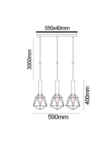 BLACKBAND1X3 - BLACKBAND & WHITEBAND Pendant BLACKBAND1X3