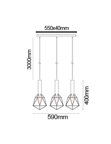 BLACKBAND1X3 - BLACKBAND & WHITEBAND Pendant BLACKBAND1X3