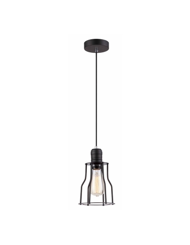 BLACKBAND2 - BLACKBAND Industrial Black Angled Bird Cage Pendant Light - A X W60mm Warranty: 1 Year Replacement Warranty