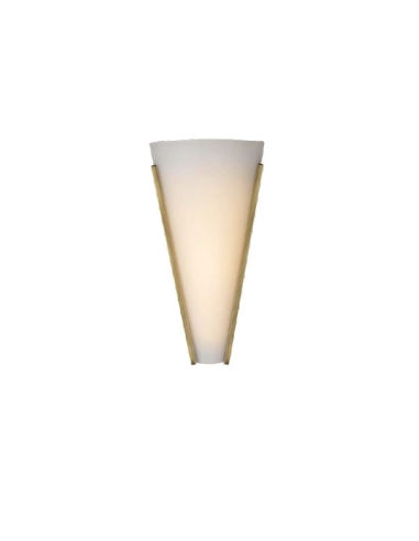 Saffi Wall Lamp 12 watt LED Colour Change 3000K-4000K-5000K Height 310mm Diameter 115mm - Antique Brass/Opal