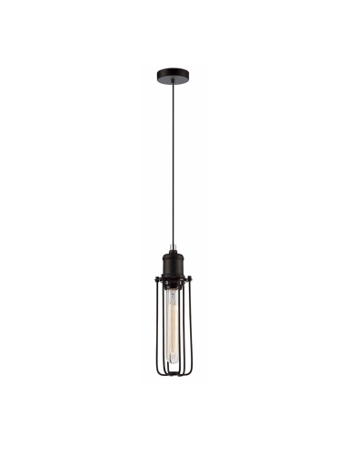 BLACKBAND3 - BLACKBAND Industrial Black Tubular Bird Cage Pendant Light