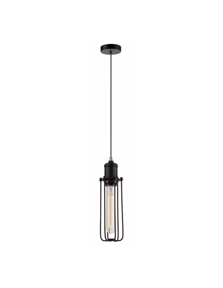 BLACKBAND3 - BLACKBAND Industrial Black Tubular Bird Cage Pendant Light
