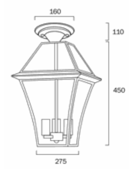 Rye 27 Traditional Pendant / CTC BrassRYE PE27-BRS