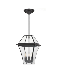 Rye 27 Traditional Pendant / CTC Shade Height 400mm Width RYE PE27-BK 2