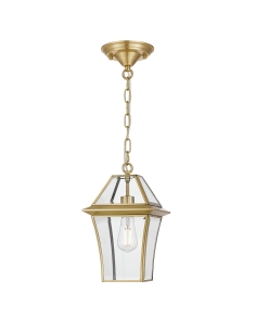 Rye 20 Traditional Pendant / CTC Shade Height 400mm Width RYE PE20-BRS 2