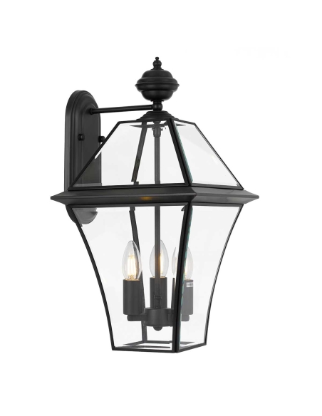 RYE EX27-BK - RYE 27 SOLID BRASS EXTERIOR WALL LIGHT - BLACK