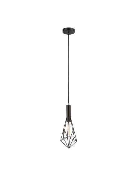 BLACKBAND5 - BLACKBAND & WHITEBAND Small Diamond Shape Bird Cage Pendant Lights