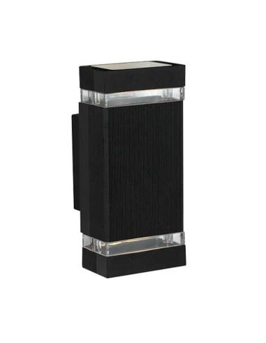 Roland 2 Exterior Wall Lamp 2x4 watt LED GU10 Height 240mm - Black