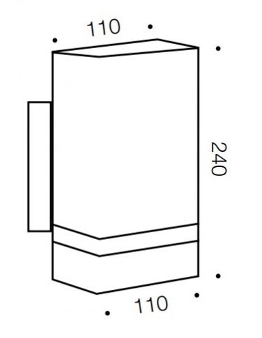 ROLAND EX2-BK - ROLAND EX2 WALL LIGHT - BLACKROLAND EX2-BK