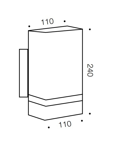 ROLAND EX2-BK - ROLAND EX2 WALL LIGHT - BLACKROLAND EX2-BK