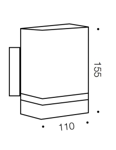 Roland 1 Exterior Wall Lamp 35 watt GU10 Height 165mm - ROLAND EX1-BK 2