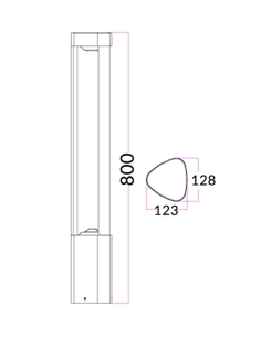 Bol Series 7 watt LED Bollard Light 3 Sections - Grey - BOL1A 2