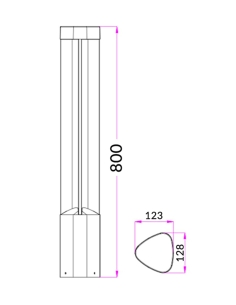 Bol Series 7 watt LED Bollard Light Triangle - Grey - BOL2BOL2 2
