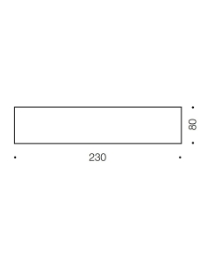 Prima Rectangle Exterior Light 2 watt LED 240 volt Diameter PRIMA EX.RE-BK 2