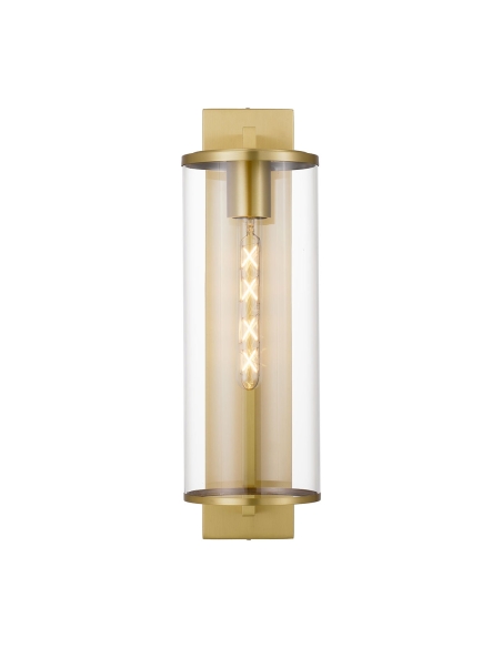 PEROVA EX50-BRS - PEROVA 50 EXTERIOR WALL LIGHT - BRASS