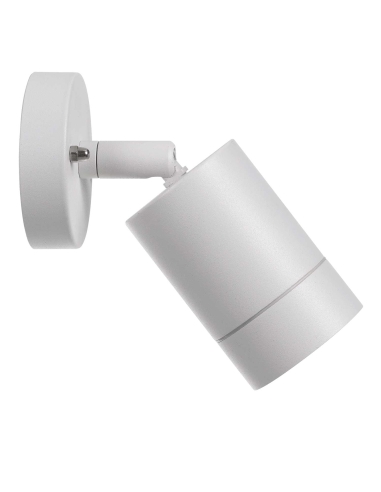 Peak Exterior Wall Lamp 6w GU10max Depth 60mm Height 90mm - Globe not included White IP54