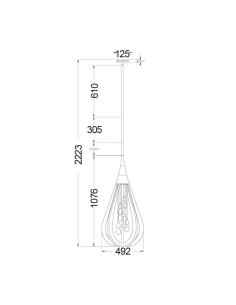 Ive Taupe Modern Timber Pendant 6 Light Stylish Tear Drop BONITO3 2