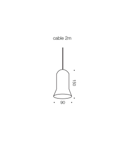 Parker 10 watt Dimmable LED Pendant Small Height 150mm PARKER PE9-WH 2