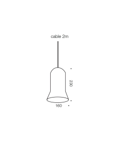 Parker 20 watt Dimmable LED Pendant Large Height 230mm PARKER PE16-BK 2