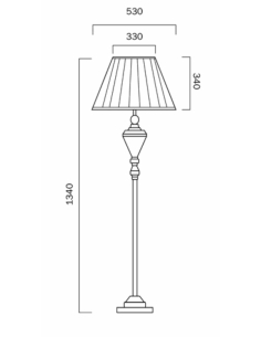 OXFORD FL-ABGD - OXFORD FLOOR LAMP - ANTIQUE BRASSOXFORD FL-ABGD 2