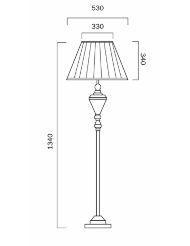 OXFORD FL-ABGD - OXFORD FLOOR LAMP - ANTIQUE BRASSOXFORD FL-ABGD