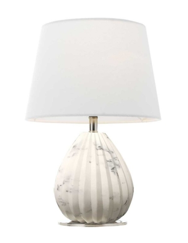 Orson Table Lamp 40 watt E27max Diameter 260mm Height 400mm - Nickel/White/White