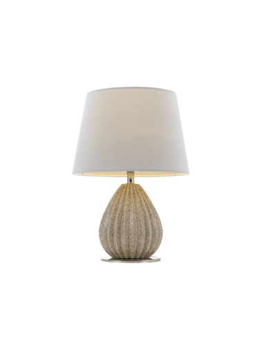 Orson Table Lamp 40 watt E27max Diameter 260mm Height 400mm - Nickel/Cream Vanilla