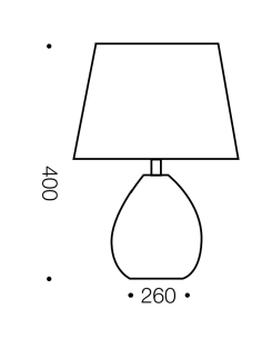 Orson Table Lamp 40 watt E27max Diameter 260mm Height 400mm ORSON TL-CRVN 2