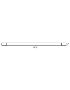 Oras 24 watt LED Wall Lamp Non-dimmable Length 975mm Width ORAS 24.975-CH3C 2