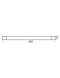 Oras 18 watt Wall Lamp LED Non-dimmable Length 665mm Height ORAS 18.665-CH3C 2