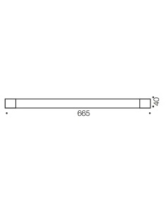 Oras 18 watt Wall Lamp LED Non-dimmable Length 665mm Height ORAS 18.665-BK3C 2