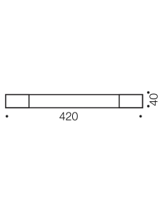 Oras 12w Wall Lamp IP44 12w LED Non-dimmable Length 420mm ORAS 12.420-BK3C 2