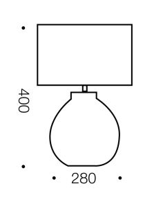 Olga Table Lamp 25 watt E27max Diameter 280mm Height 400mm OLGA TL-GYWH 2