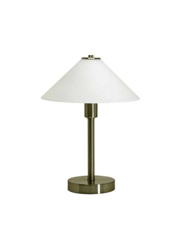 Ohio Table Lamp 40 watt E27max Height 380mm Diameter 150mm - Nickel/Opal Matt