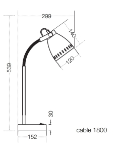 Nova Table Lamp 25 watt E27max Height 540mm Width 150mm - NOVA TL-GY 2