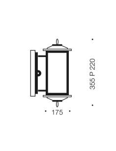 NEVIN EX-BK - NEVIN EXTERIOR WALL LIGHT - BLACKNEVIN EX-BK 2
