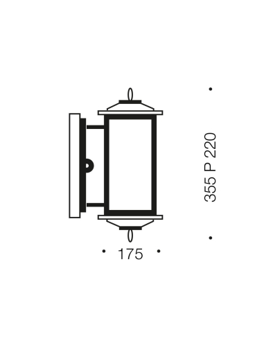NEVIN EX-BK - NEVIN EXTERIOR WALL LIGHT - BLACKNEVIN EX-BK