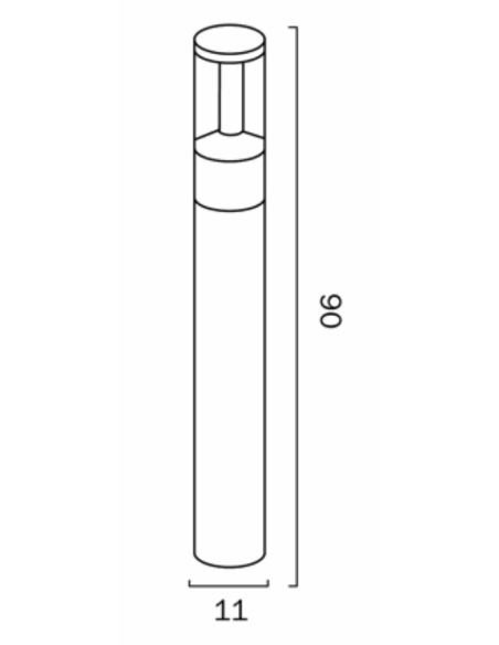 NEPEAN EX.P-SL - NEPEAN LED BOLLARD - SILVERNEPEAN EX.P-SL