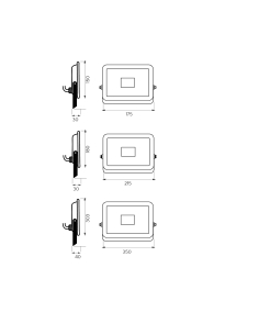 Neo 50 watt LED Floodlight 240 volt 215x180 30cm Lead & NEO 050.LP-840 2