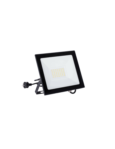 NEO 030.LP-840 - Neo 30 watt LED Floodlight 240 volt 175x150 30cm Lead & Plug - Black - /4000K