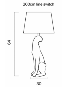 Nala Table Lamp 2m line switch - Silver/LinenNALA TL-SL 2