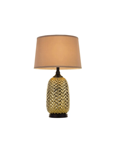 Morton Table Lamp with line switch - Black/Gold/Cream