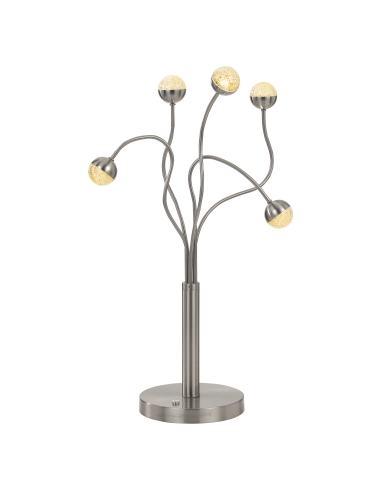 Mindel 5 Light Table Lamp - Nickel