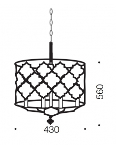 Mimosa 4 Light Pendant Medium - Aged BrassMIMOSA PE43-MC 2