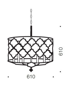 Mimosa 6 Light Pendant Large - Aged BrassMIMOSA PE61-MC 2